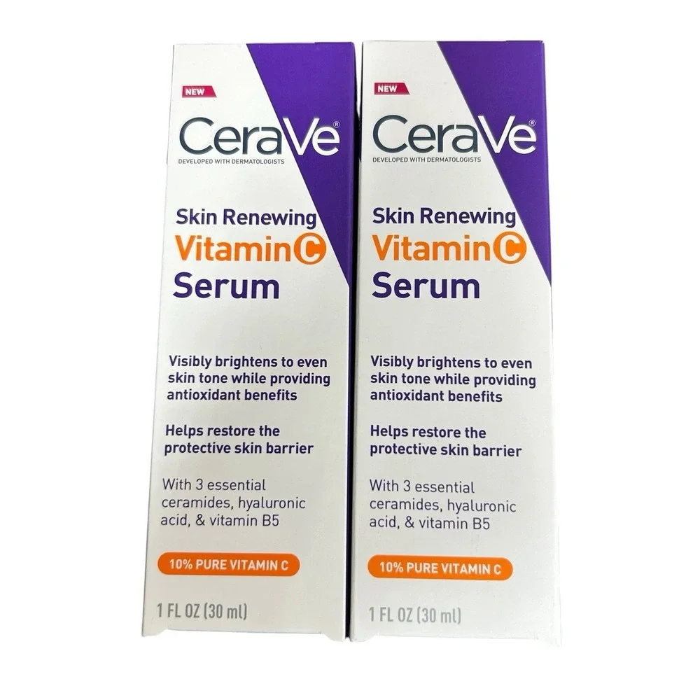 2-Pack CeraVe Skin Renewing Vitamin C Serum with Hyaluronic Acid - 1 FL Oz/30ml